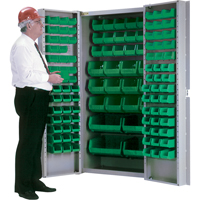 Deep-Door Combination Cabinet, 38" W x 24" D x 72" H, 36 Shelves Ottawa Fastener Supply
