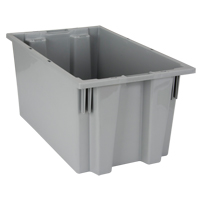 Stack & Nest Totes, 9" x 18" x 11", Grey Ottawa Fastener Supply