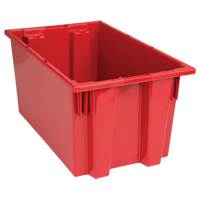 Stack & Nest Totes, 9" x 18" x 11", Red Ottawa Fastener Supply