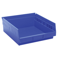 Bacs de rangement pour tablettes, 11-1/8" la x 4" H x 11-5/8" p, Bleu, Capacit&eacute; 30 lb Ottawa Fastener Supply
