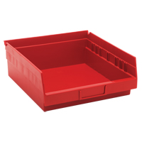 Bacs de rangement pour tablettes, 11-1/8" la x 4" H x 11-5/8" p, Rouge, Capacit&eacute; 30 lb Ottawa Fastener Supply