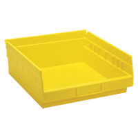 Bacs de rangement pour tablettes, 11-1/8" la x 4" H x 11-5/8" p, Jaune, Capacit&eacute; 30 lb Ottawa Fastener Supply