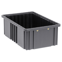 Conductive Dividable Grid Containers, Polypropylene, 10-7/8" W x 16-1/2" D x 6" H, Black Ottawa Fastener Supply
