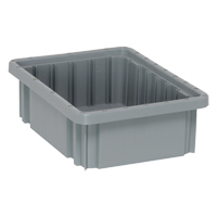 Contenants Divider Box, Plastique, 10,9" la x 8,3" p x 3,5" h, Gris Ottawa Fastener Supply