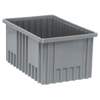 Contenants Divider Box, Plastique, 16,5" la x 10,9" p x 8" h, Gris Ottawa Fastener Supply