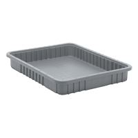 Contenants Divider Box, Plastique, 22,5" la x 17,5" p x 3" h, Gris Ottawa Fastener Supply