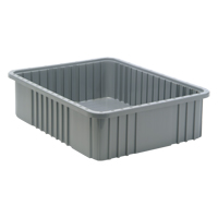 Contenants Divider Box, Plastique, 22,5" la x 17,5" p x 6" h, Gris Ottawa Fastener Supply