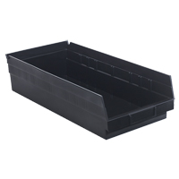 Bac pour &eacute;tag&egrave;re &eacute;conomique, 8-3/8" la, 4" h x 17-7/8" p, Noir Ottawa Fastener Supply