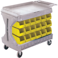 Pro Cart With Yellow Bins, Double-sided, 36 bins, 45-5/18" W x 24" D x 34-3/4" H CC832 | Ottawa Fastener Supply