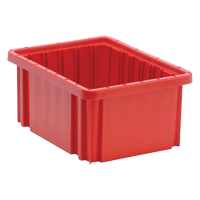 Contenants Divider Box, Plastique, 10,9" la x 8,3" p x 5" h, Rouge Ottawa Fastener Supply