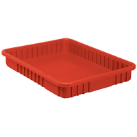 Contenants Divider Box, Plastique, 22,5" la x 17,5" p x 3" h, Rouge Ottawa Fastener Supply