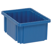 Contenants Divider Box, Plastique, 10,9" la x 8,3" p x 5" h, Bleu Ottawa Fastener Supply
