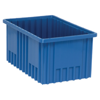 Divider Box&reg; Containers, Plastic, 16.5" W x 10.9" D x 8" H, Blue Ottawa Fastener Supply