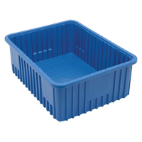 Divider Box&reg; Containers, Plastic, 22.5" W x 17.5" D x 8" H, Blue Ottawa Fastener Supply