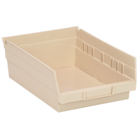 Economy Shelf Bin, 8-3/8" W x 4" H x 11-5/8" D, Ivory Ottawa Fastener Supply