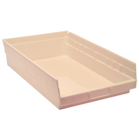 Economy Shelf Bin, 11-1/8" W x 4" H x 17-7/8" D, Ivory Ottawa Fastener Supply