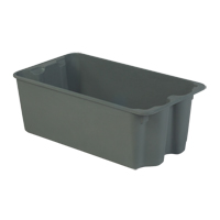 Stack-N-Nest<sup>®</sup> Plexton Containers, 16.9" W x 30.6" D x 11.1" H, Grey CD204 | Ottawa Fastener Supply