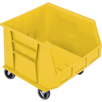 Mobile Bin, 14" H x 16-1/2" W x 18" D, 75 lbs. Capacity, Yellow Ottawa Fastener Supply