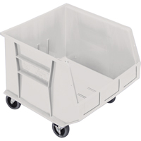 Mobile Bin, 14" H x 16-1/2" W x 18" D, 75 lbs. Capacity, Ivory Ottawa Fastener Supply