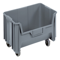 Mobile Giant Stack Container, 12-7/16" H x 19-7/8" W x 15-1/4" D, 250 lbs. Capacity, Grey Ottawa Fastener Supply