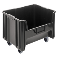 Mobile Giant Stack Container, 12-7/16" H x 19-7/8" W x 15-1/4" D, 250 lbs. Capacity, Black Ottawa Fastener Supply