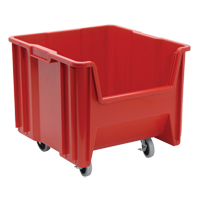 Mobile Giant Stack Container, 12-1/2" H x 16-1/2" W x 17-1/2" D, 250 lbs. Capacity, Red Ottawa Fastener Supply
