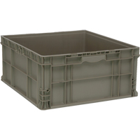 Stacking Container, 22.5" W x 22.5" D x 11" H, Grey Ottawa Fastener Supply