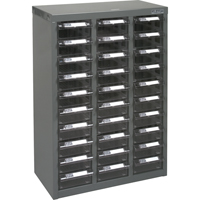 KPC-700 Parts Cabinet, Galvanized Steel, 30 Drawers, 17-1/2" x 8-7/10" x 25-3/10", Grey Ottawa Fastener Supply