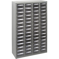 KPC-700 Parts Cabinet, Galvanized Steel, 60 Drawers, 23-1/10" x 8-7/10" x 36-9/10", Grey Ottawa Fastener Supply