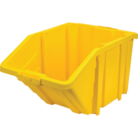 Jumbo Plastic Bin, 15-1/2" W x 13" H x 25" D, Yellow, 200 lbs. Capacity Ottawa Fastener Supply