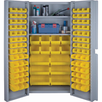 Deep Door Combination Cabinets, 38" W x 24" D x 72" H, Grey CF354 | Ottawa Fastener Supply
