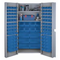 Deep Door Combination Cabinets, 38" W x 24" D x 72" H, Grey CF355 | Ottawa Fastener Supply