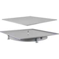 Carrousel de casiers &agrave; tiroirs industriels & robustes, Acier, 27-1/2" la x 27-1/2" p x 4" h, Gris Ottawa Fastener Supply