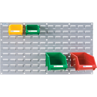 Metal Louvered Panel Bin Support Rack, 32 Bins, 36" W x 1/8" D x 19" H Ottawa Fastener Supply