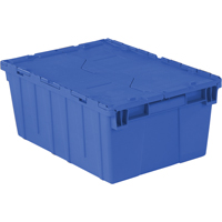 Flipak&reg; Polyethylene Plastic (PE) Distribution Containers, 21.9" x 15.2" x 9.3", Blue Ottawa Fastener Supply