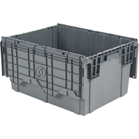 Flipak Polyethylene Plastic (PE) Distribution Containers, 27.9" x 20.9" x 15.2", Grey Ottawa Fastener Supply