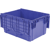 Flipak Polyethylene Plastic (PE) Distribution Containers, 27.9" x 20.9" x 15.2", Blue Ottawa Fastener Supply