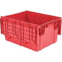 Flipak Polyethylene Plastic (PE) Distribution Containers, 27.9" x 20.9" x 15.2", Red Ottawa Fastener Supply