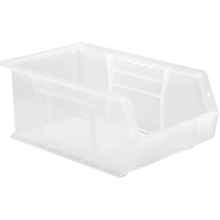 Clear-View Ultra Stack & Hang Bin, 8-1/4" W x 6" H x 13-5/8" D, Clear Ottawa Fastener Supply