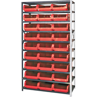 Shelving Unit with Stacking Bins, Steel, Magnum Bin, 650 lbs. Capacity, 42" W x 76" H Ottawa Fastener Supply