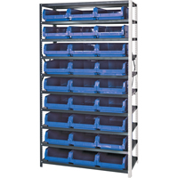 Shelving Unit with Stacking Bins, Steel, Magnum Bin, 650 lbs. Capacity, 42" W x 76" H Ottawa Fastener Supply