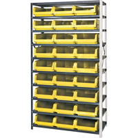 Shelving Unit with Stacking Bins, Steel, Magnum Bin, 650 lbs. Capacity, 42" W x 76" H Ottawa Fastener Supply