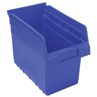 Store-Max Shelf Bins, 6-5/8" W x 8" H x 11-5/8" D, Blue, 44 lbs. Capacity Ottawa Fastener Supply