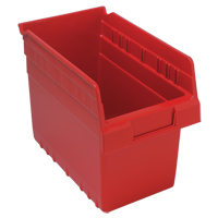 Bacs pour &eacute;tag&egrave;re Store-Max, 6-5/8" la x 8" H x 11-5/8" p, Rouge, Capacit&eacute; 44 lb Ottawa Fastener Supply