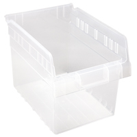 Store-Max Shelf Bins, 8-3/8" W x 8" H x 11-5/8" D, Clear, 44 lbs. Capacity Ottawa Fastener Supply