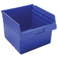 Store-Max Shelf Bins, 11-1/8" W x 8" H x 11-5/8" D, Blue, 44 lbs. Capacity Ottawa Fastener Supply