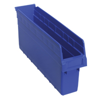 Store-Max Shelf Bins, 4-3/8" W x 8" H x 17-7/8" D, Blue, 56 lbs. Capacity Ottawa Fastener Supply