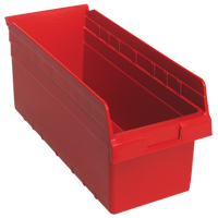 Bacs pour &eacute;tag&egrave;re Store-Max, 8-3/8" la x 8" H x 17-7/8" p, Rouge, Capacit&eacute; 56 lb Ottawa Fastener Supply
