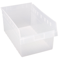 Bacs pour &eacute;tag&egrave;re Store-Max, 11-1/8" la x 8" H x 17-7/8" p, Transparent, Capacit&eacute; 56 lb Ottawa Fastener Supply