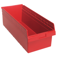 Bacs pour &eacute;tag&egrave;re Store-Max, 11-1/8" la x 8" H x 23-5/8" p, Rouge, Capacit&eacute; 68 lb Ottawa Fastener Supply